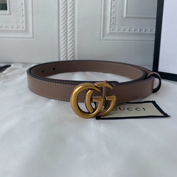 Leather belt with GG buckle main image 7